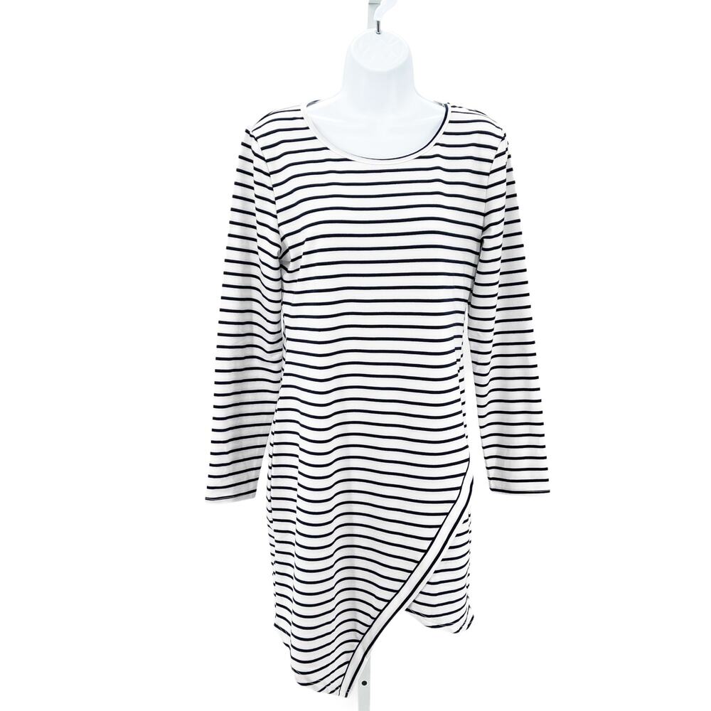 Cupshe Bodycon Asymmetric Hem Stripe Dress M NEW